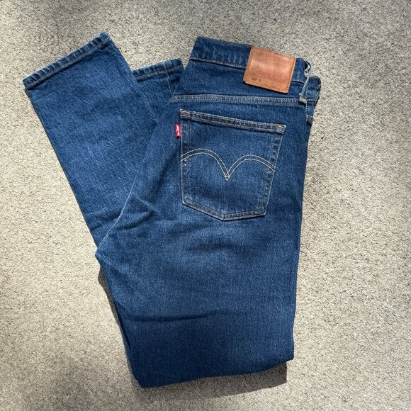 Levi’s Premium 501s Womens Skinny Dark Blue Jeans 29x28 - Picture 1 of 9